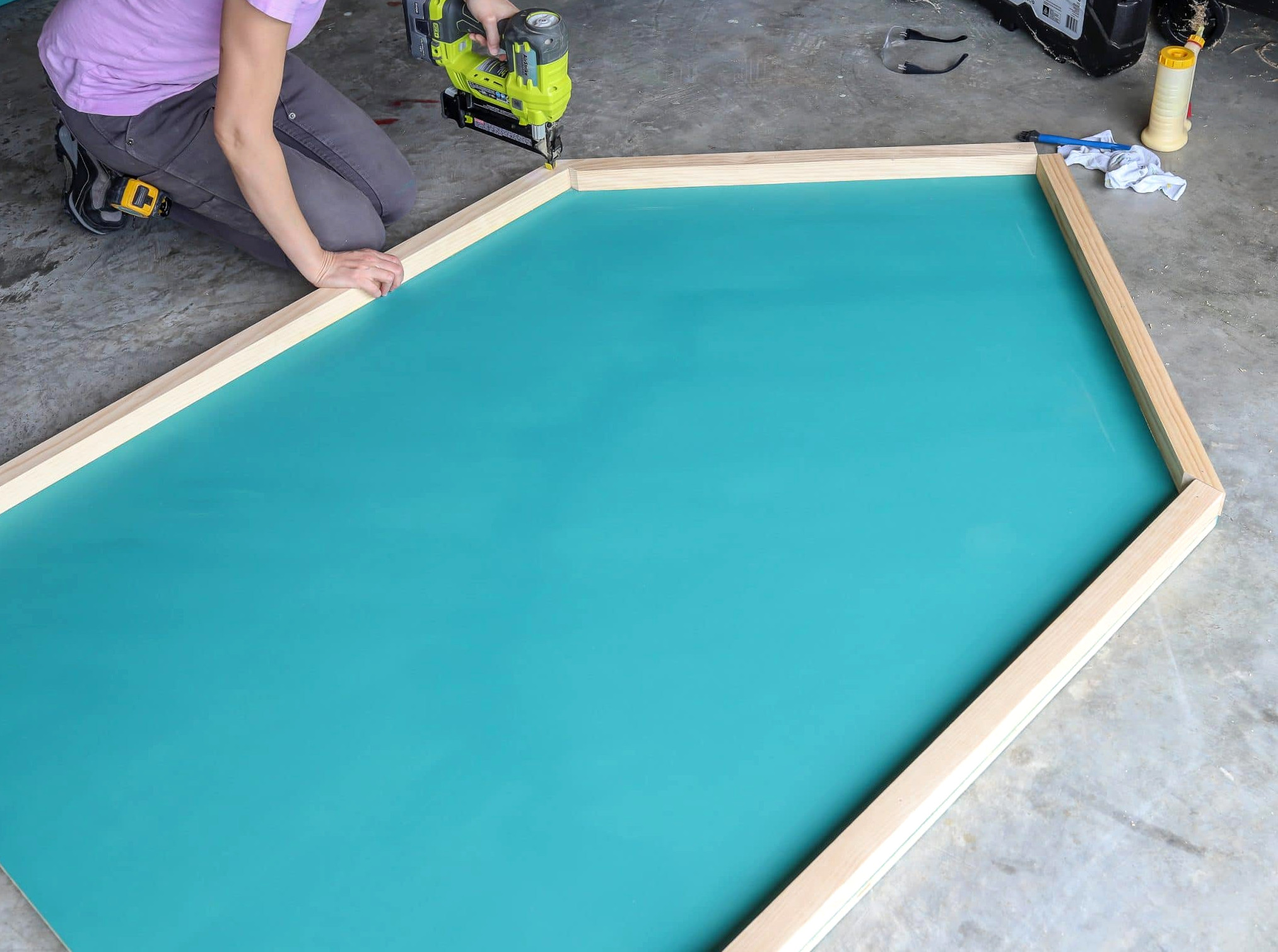 DIY kids house bed with storage drawers