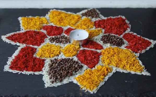 DIY Organic Rangoli