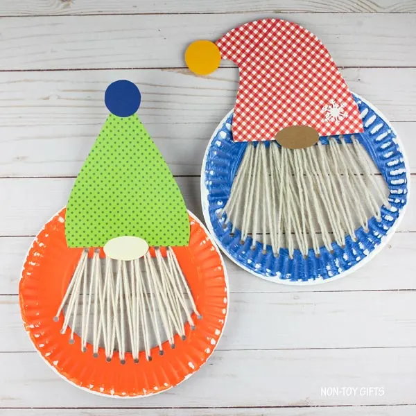 Easy paper plate gnome craft for kids