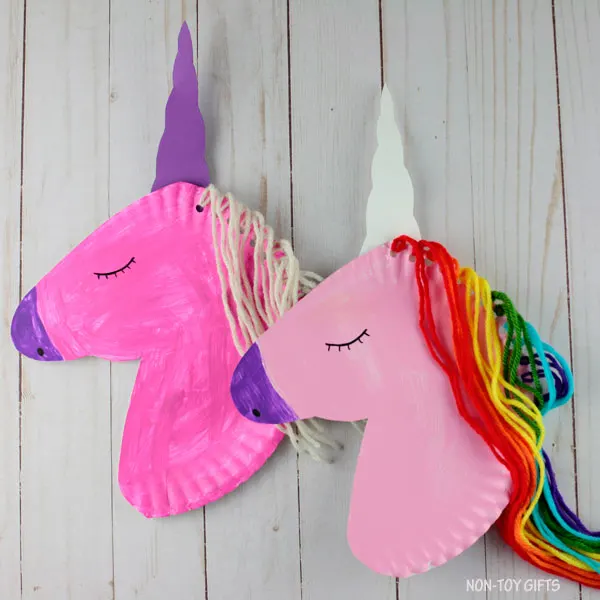Easy paper pate unicorn craft for kids