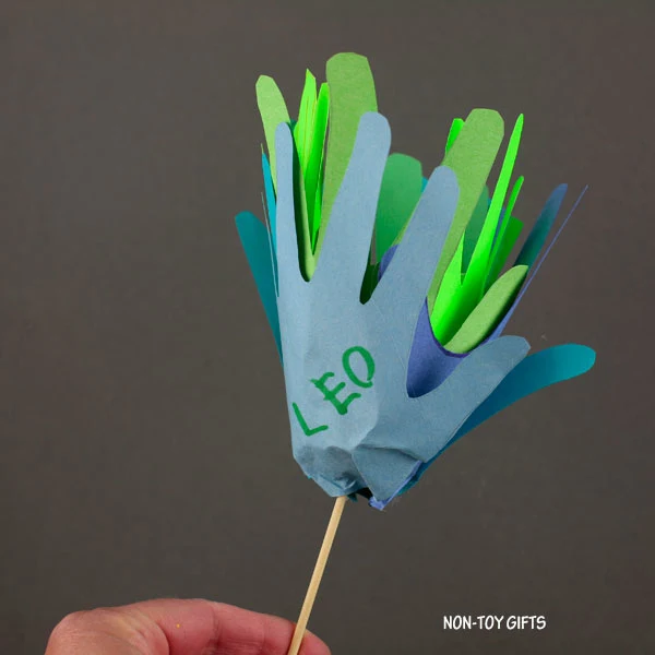 blue handprint shapes