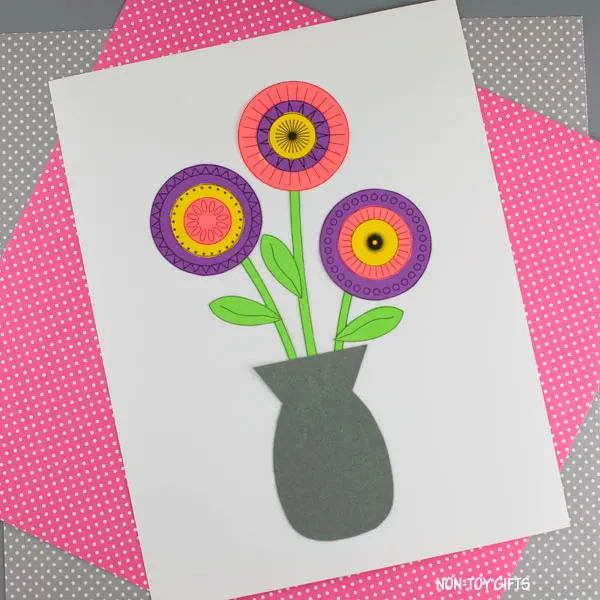 Paper flower bouquet craft