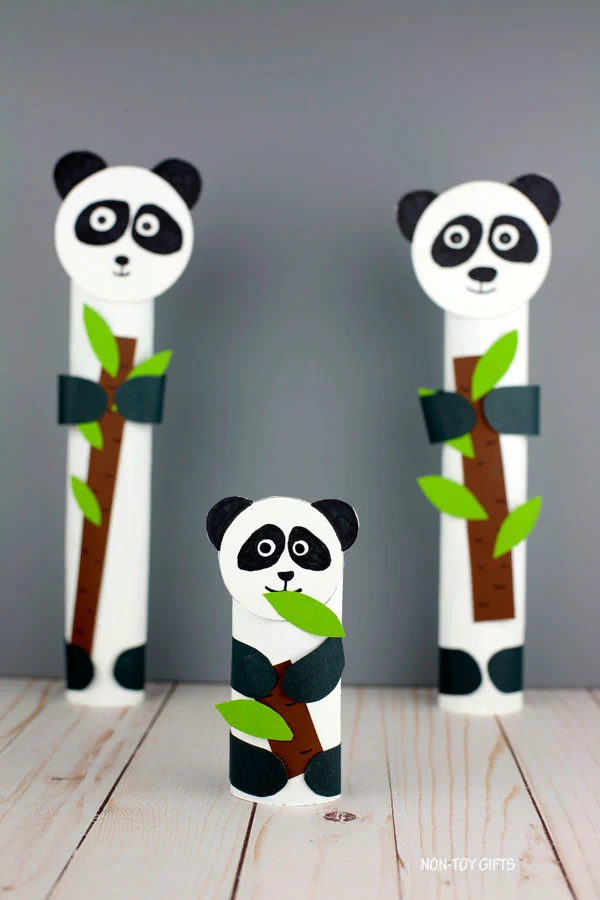 paper roll zoo animal panda craft