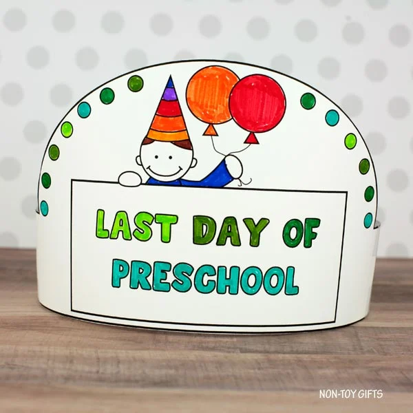 last day of preschool boy crown