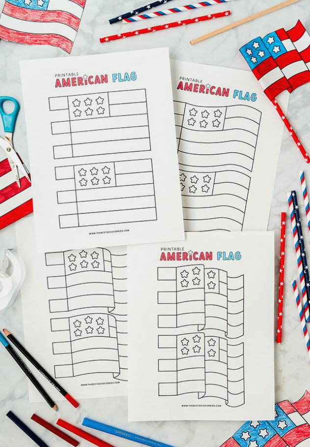 Free Printable American Flag Template