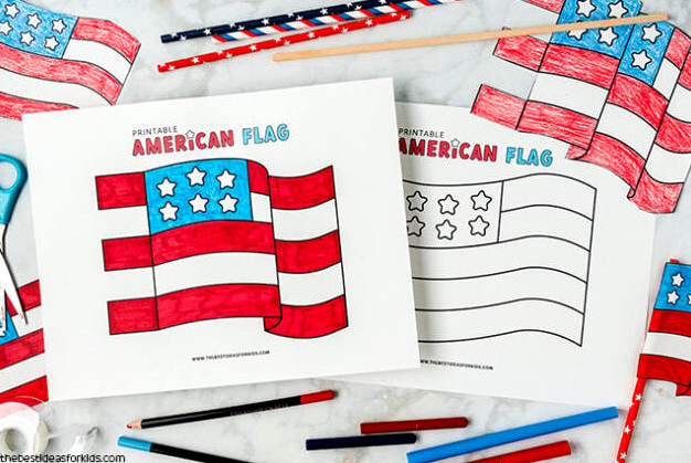 Free Printable American Flags