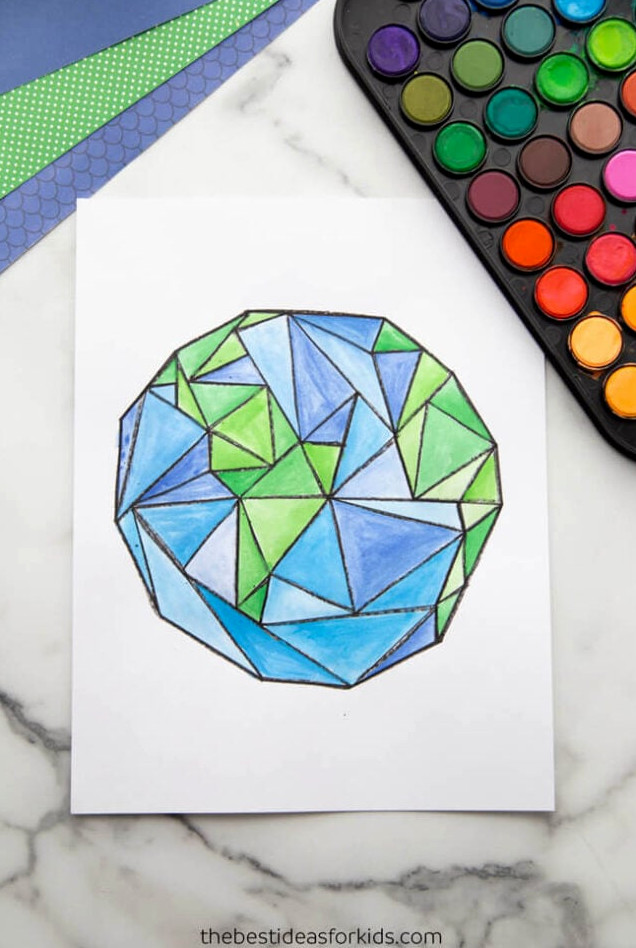 earth day watercolor printable