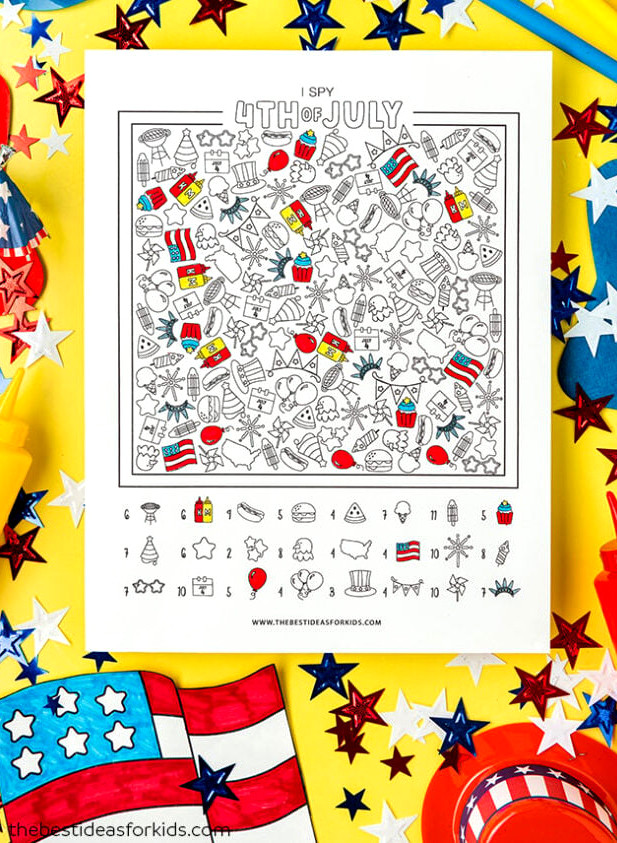 july 4th I spy printable