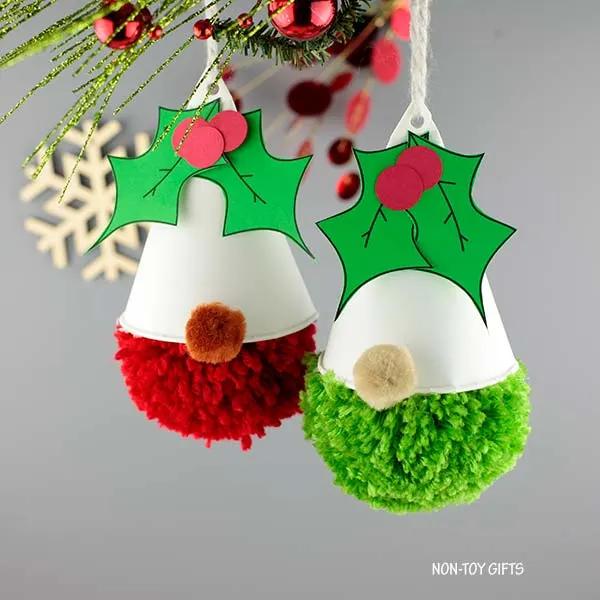 DIY Christmas gnome ornaments for kids to make