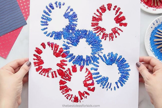 Firework Toilet Paper Roll Art