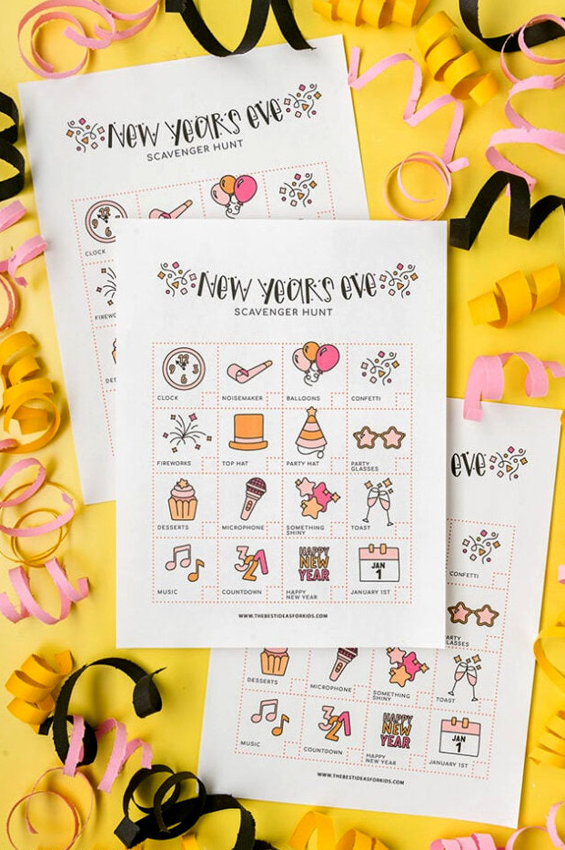 New Year's Eve Scavenger Hunt Free Printable