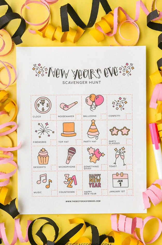 Printable New Year's Scavenger Hunt