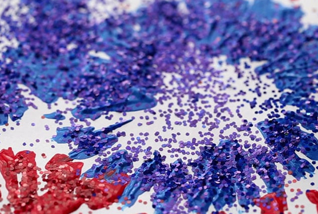 Sprinkle on Glitter on Paint