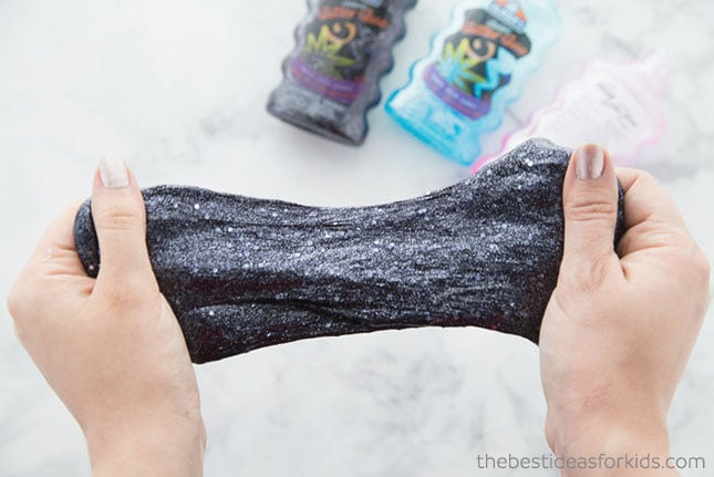 Black Glitter Slime