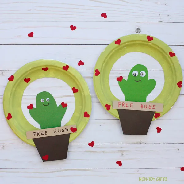 Easy Valentine cactus craft for kids