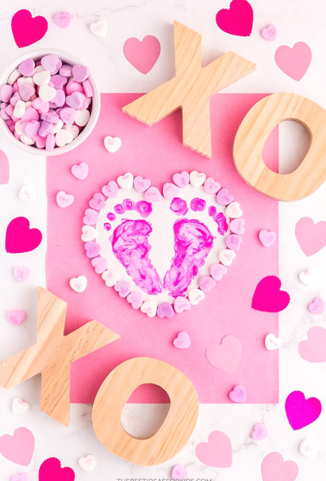 Steps for Making a Footprint Heart