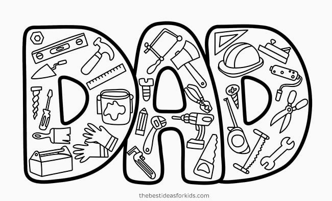 Dad Tools Doodle Card