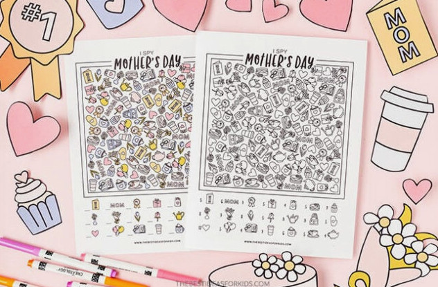 Printable I Spy Mother's Day Sheets