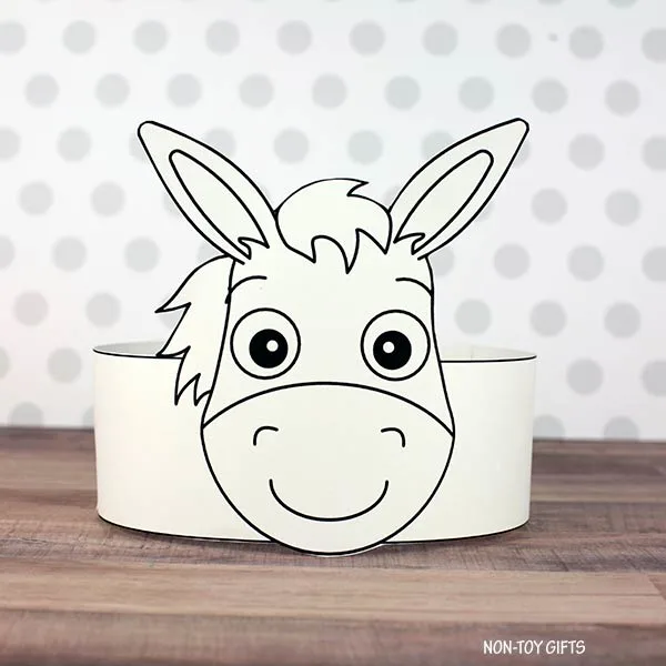 coloring donkey craft