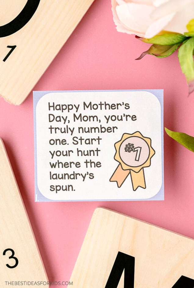 Clue for a Mother's Day Scavenger Hunt