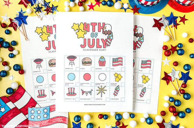 Free printable fourth of july scavenger hunt