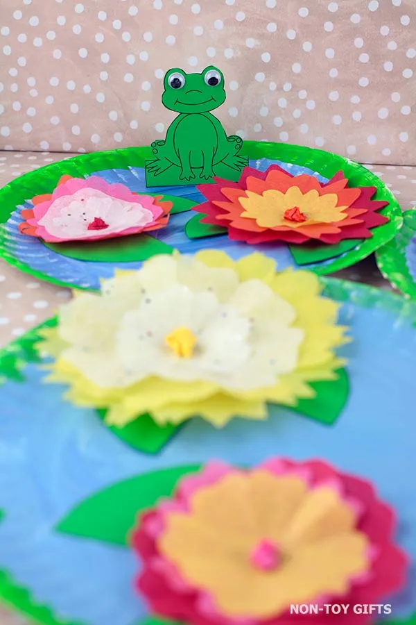 paper plate pond craft with free printable template