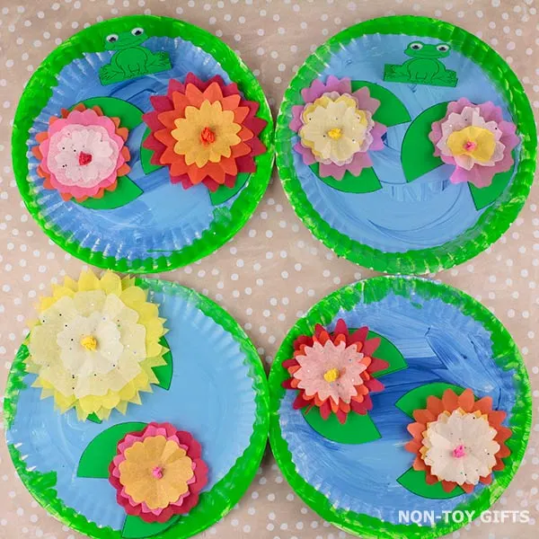 paper plate pond craft for kids