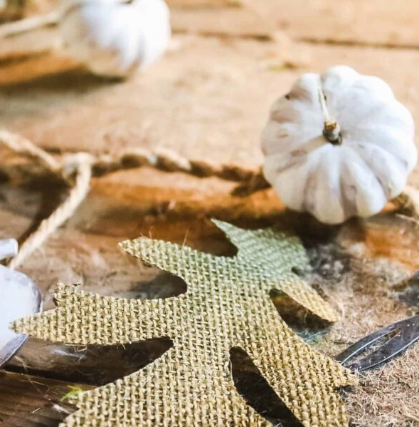 assembling the fall garland