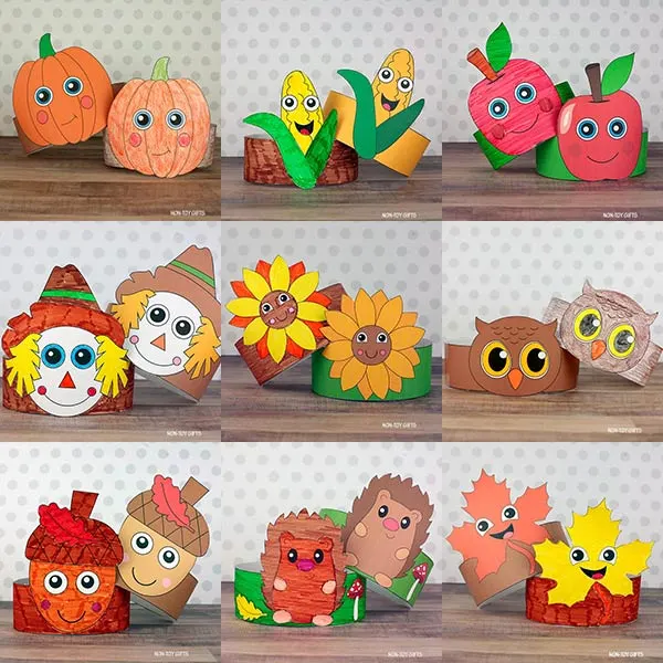 fall paper hats for kids