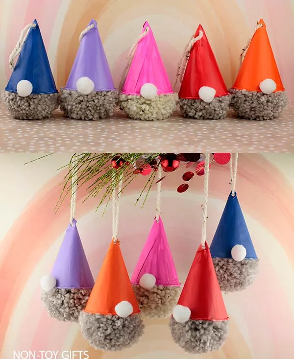 easy DIY pom pom gnome ornaments