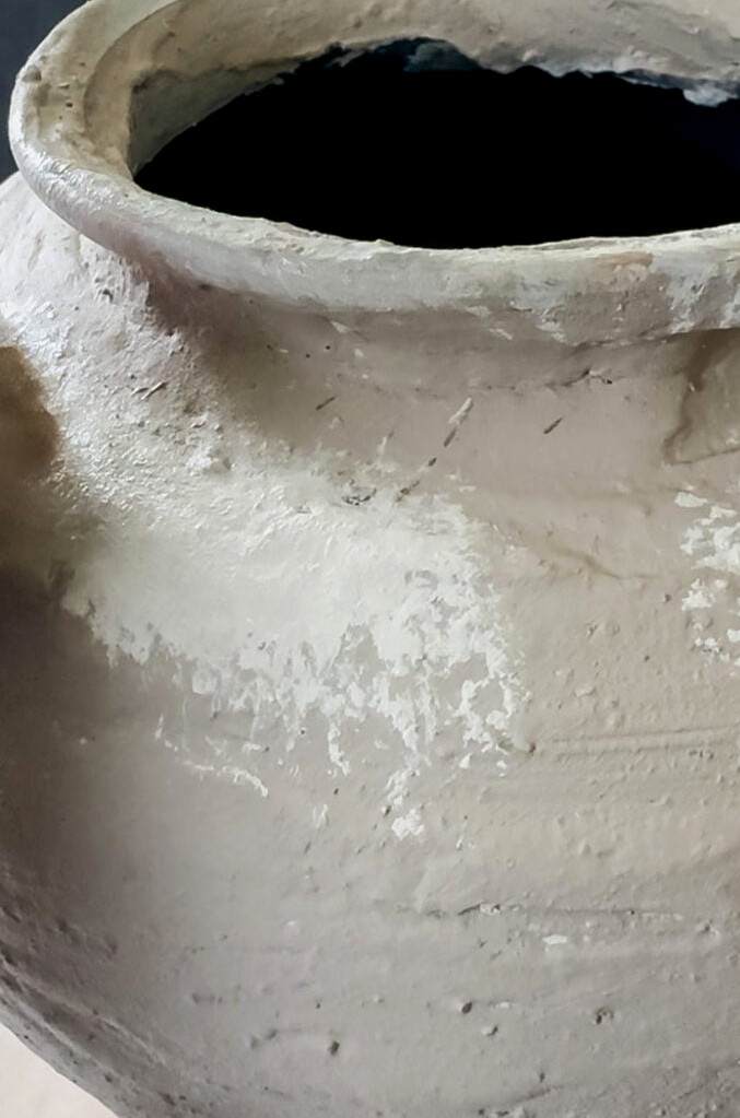 layering paint on a diy vase makeover
