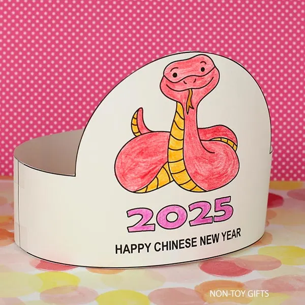 Year of the Snake DIY hat for kids