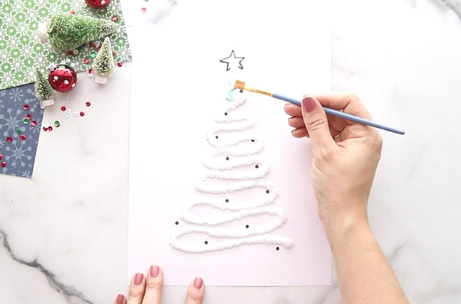 Paint Salt Painted Christmas Trees