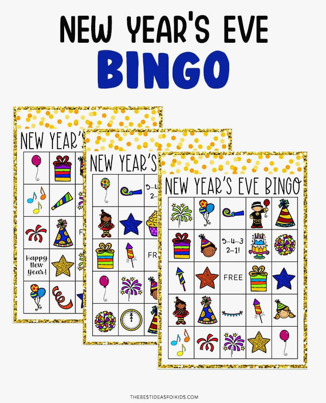 New Year's Eve Printable Bingo Cards