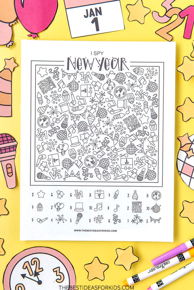 Printable I Spy New Years