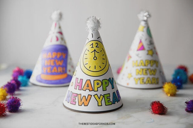 Printable New Years Eve Hat Craft