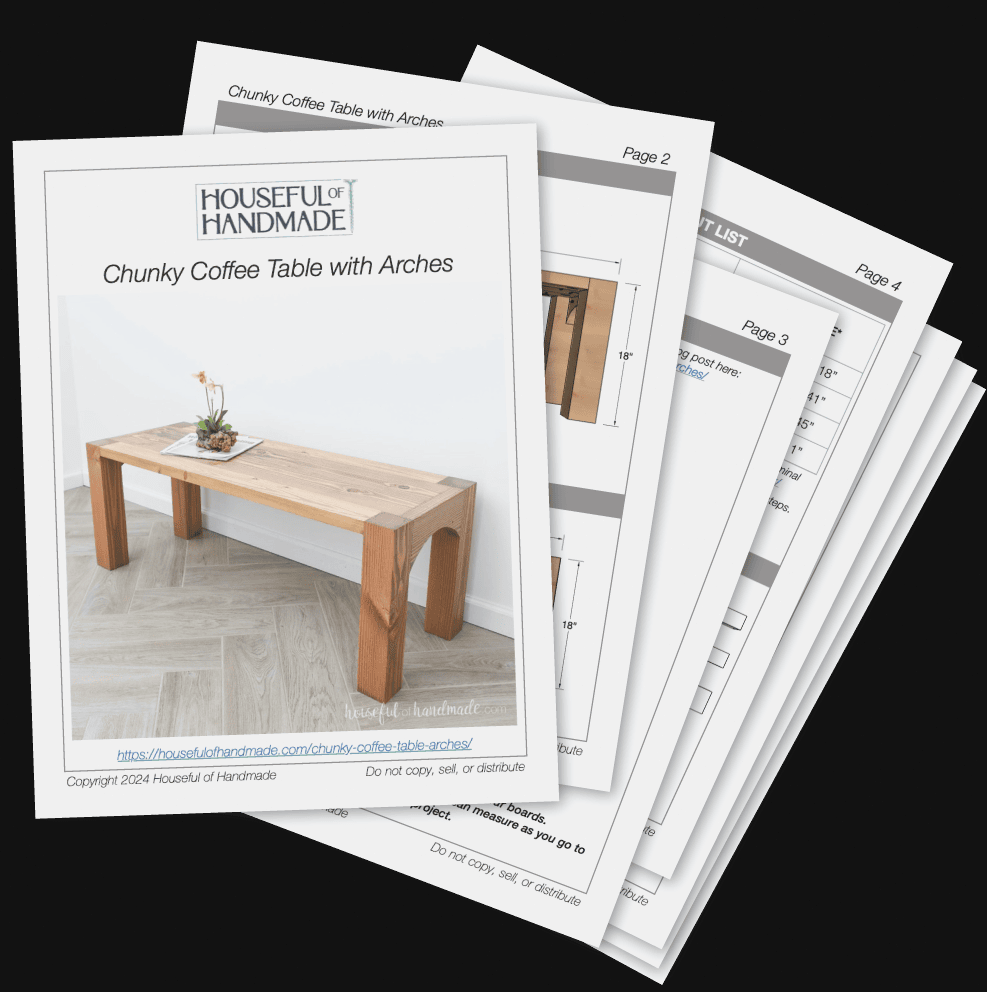 PDF build plans for a chunky coffee table.