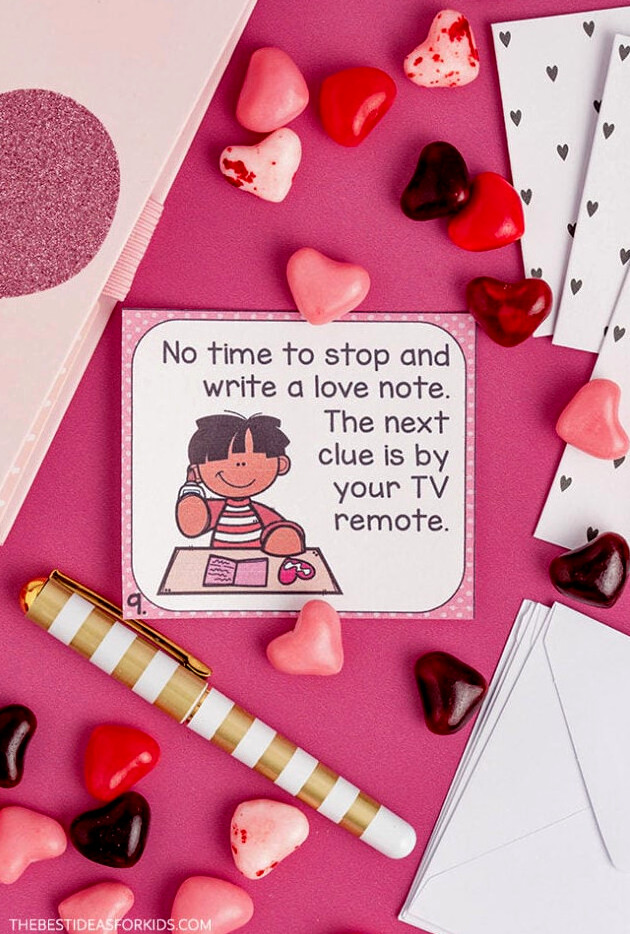 Free Printable Valentines Day Scavenger Hunt