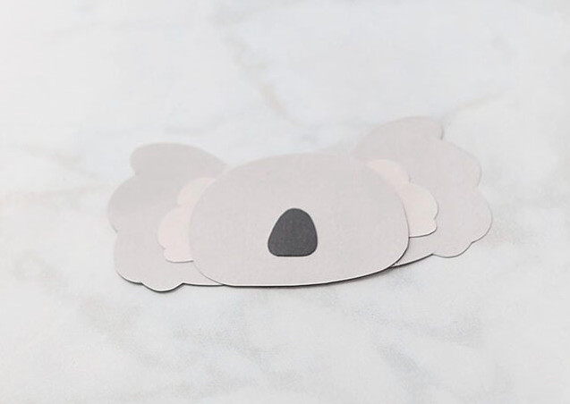 Koala nose glued on