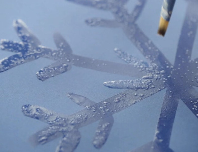Paint Snowflake with Salt Water