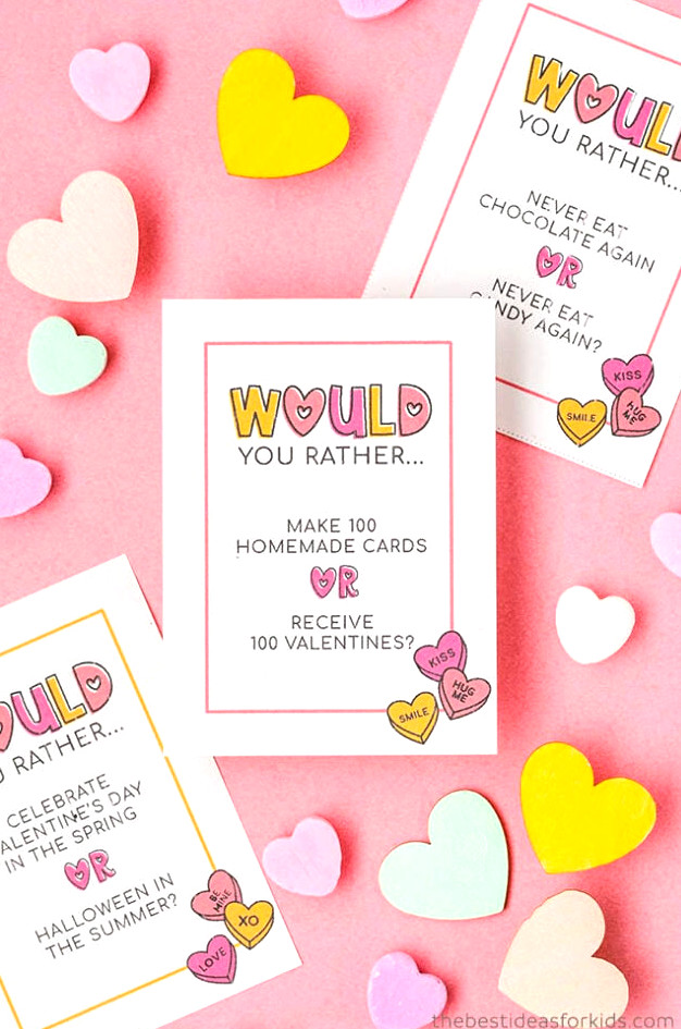 Printable Valentine Would You Rather Cards