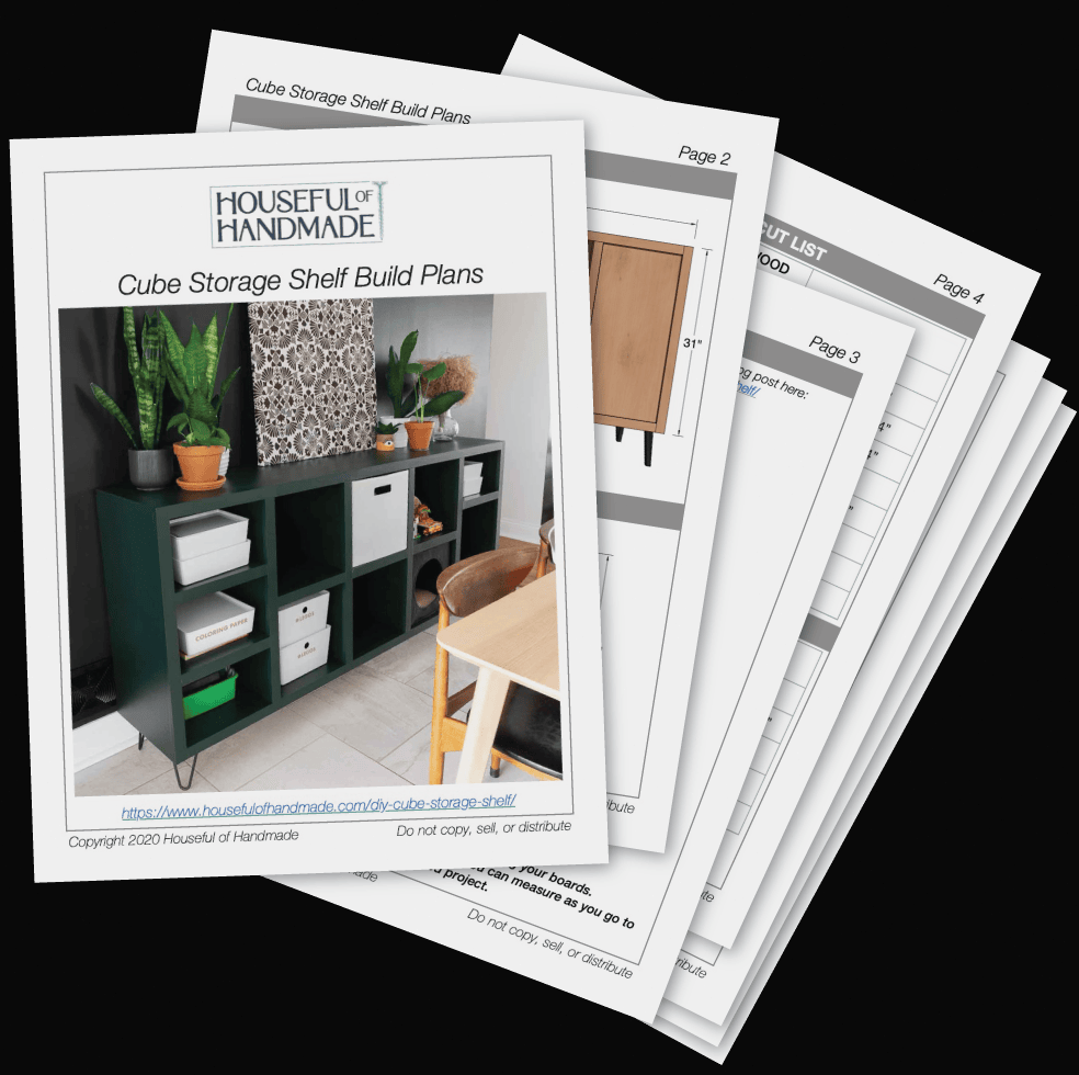 PDF instructions for a contemporary cube bookcase storage console.