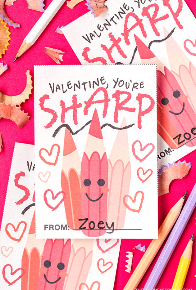 Valentine Pencil Card