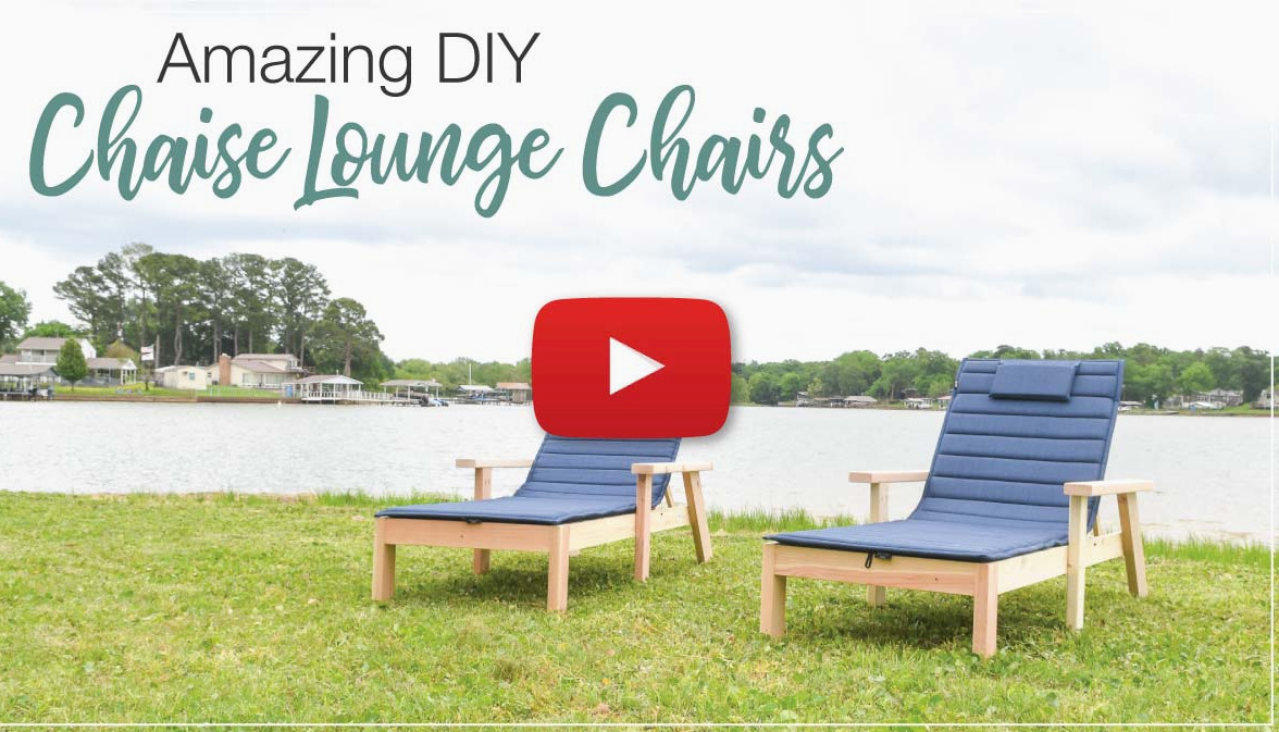 Youtube thumbnail for the DIY chaise lounge chairs video