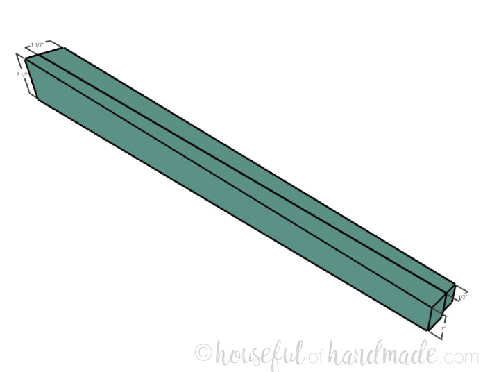 Small console table plans step 1: building the angled legs. Housefulofhandmade.com