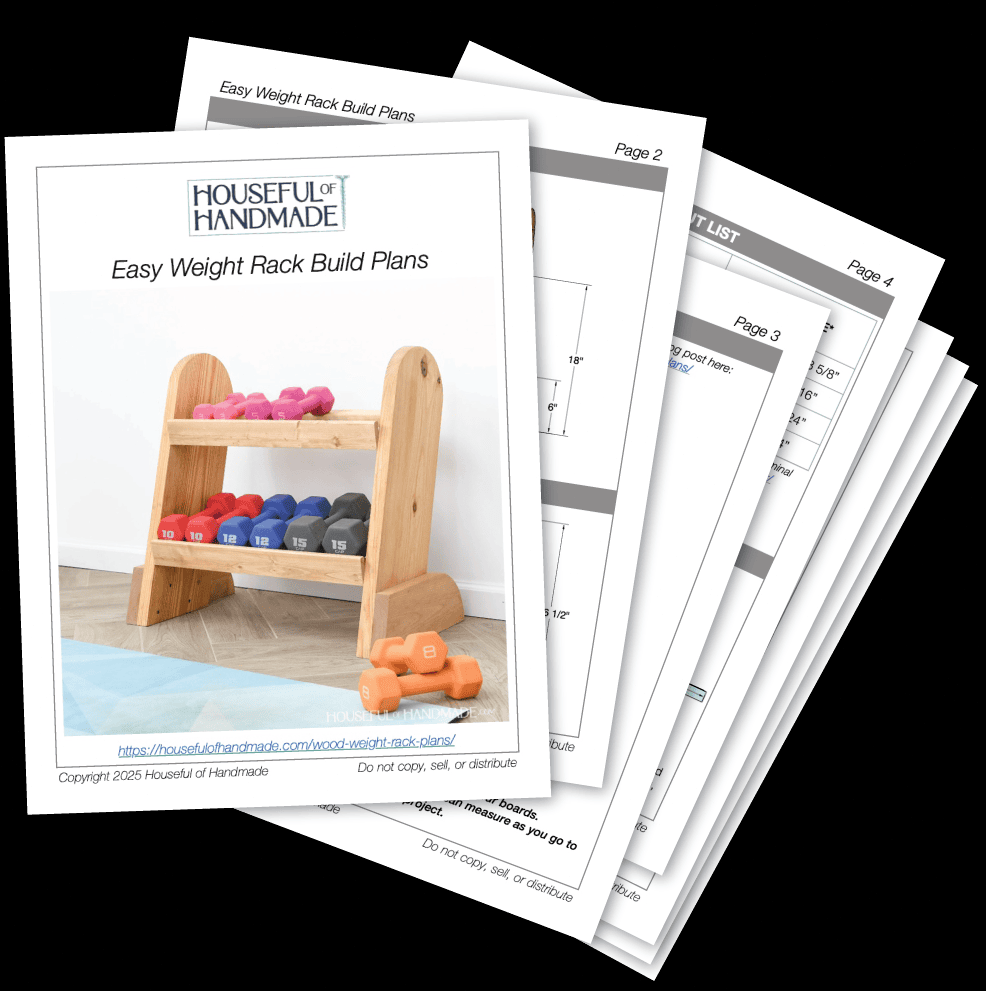 Plans for constructing a basic wooden weight rack.