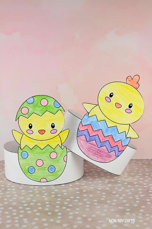Easter chick headbands hatching for children