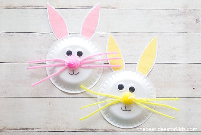 Easter Bunny Paper Plate Craft for Kids