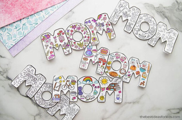 Mother's Day Coloring Cards to Print