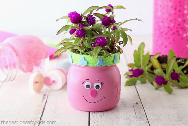 Trolls Mason Jar Flower Craft